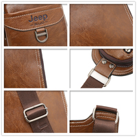 JEEP BULUO BRAND New Men Messenger torby Hot Crossbody torba słynnego mężczyzny temblak skórzany torba na klatkę piersiowa Fashion Casual 6196 5